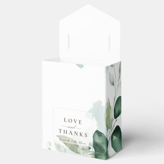 Frühjahr Sommer grün Blätter Geschenkschachtel (Geöffnet)