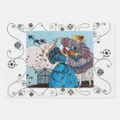 Frühjahr,Sommer,Herbst Art Deco Schönheitsmode Geschenkpapier Set (Vorderseite)