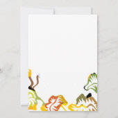 Frühjahr Sommer Herbst farbenfrohe Leaf 2024 Boho  Einladung (Rückseite)