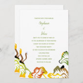 Frühjahr Sommer Herbst farbenfrohe Leaf 2024 Boho  Einladung (Vorne/Hinten)