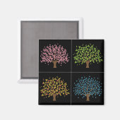 Frühjahr Sommer Herbst Winter Baum Magnet (Vorderseite/Rückseite)