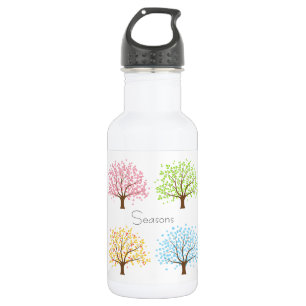 Frühjahr Sommer Herbst Winter Bäume Trinkflasche