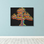 Frühjahr Sommer Herbst Winterbaum #4 Leinwanddruck (Insitu (Holzboden))