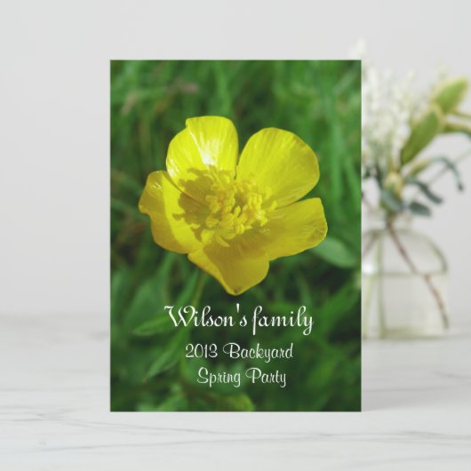 Frühjahr, Sommer Hinterhof Party Einladung (Stehend Vorderseite)
