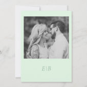 Frühjahr Sommer kühne florale Sage Green Foto Hoch Einladung (Rückseite)