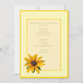 Frühjahr Sommer Lässig Gelbe Blume Einfache Hochze Einladung (Rückseite)