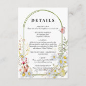 Frühjahr Sommer Wildblume Beige Boho Begleitkarte (Vorderseite)