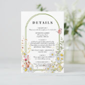 Frühjahr Sommer Wildblume Beige Boho Begleitkarte (Stehend Vorderseite)