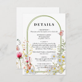 Frühjahr Sommer Wildblume Beige Boho Begleitkarte