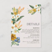 Frühjahr Sommer Wildblume Boho Garden Hochzeit Begleitkarte (Vorderseite)
