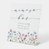 Frühjahr Sommer Wildblume Mimosa Bar Brautparty Sockelschild (Vorderseite)