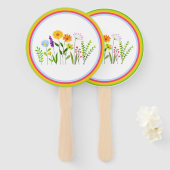 Frühjahr Sommerwilde Blume Fächer (Vorne und Hinten)