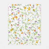 Frühjahr Sommerwilde Blume Fleecedecke (Vorderseite)