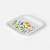 Frühjahr Sommerwilde Blume Pappteller (Gewinkelt)