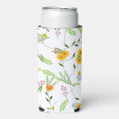 Frühjahr Sommerwilde Blume Selters Dosenkühler (Seltzer Vorderseite)