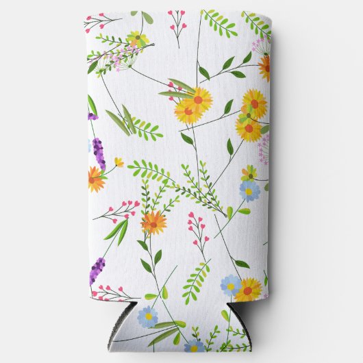 Frühjahr Sommerwilde Blume Selters Dosenkühler (Vorderseite)