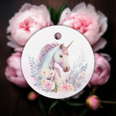 Frühjahr Unicorn Wasserfarbe Kinderdusche Geschenkanhänger