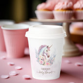 Frühjahr Unicorn Wasserfarbe Kinderdusche Pappbecher