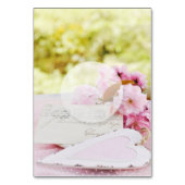 Frühjahr Vintage Blume Liebe Hochzeit Tischnummer (Rückseite)