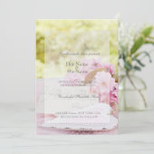 Frühjahr Vintage Blume Liebhaber editierbare Hochz Einladung (Stehend Vorderseite)