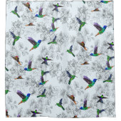 Frühjahr Vögel Duschvorhang (Vorderseite)