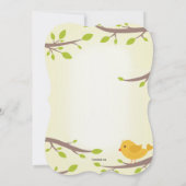 Frühjahr Vögel Einladung (Rückseite)