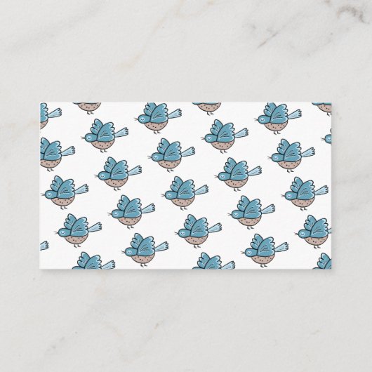 Frühjahr Vögel Windeln Windeln Raffle Baby Dusche Begleitkarte (Rückseite)