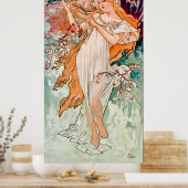Frühjahr von Alfons Mucha Poster (Küche)