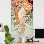 Frühjahr von Alfons Mucha Poster (Heimbüro)