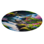 Frühjahr Wasserfall 1 Schneidebrett (Ecke)