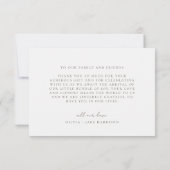 Frühjahr Wildblume Field Butterfly Babydusche Dankeskarte (Rückseite)