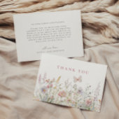 Frühjahr Wildblume Field Butterfly Babydusche Dankeskarte