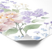 Frühjahr Wildblume Foto 80. Geburtstag Begrüßungsz Poster (Ecke)