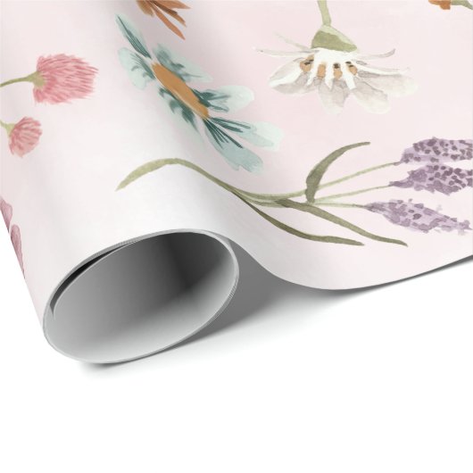 Frühjahr-Wildblume Geschenkpapier Wrap Wrapping Pa (Rolleneckpunkt)