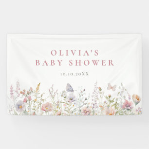Frühjahr-Wildblume-Kinderdusche Banner