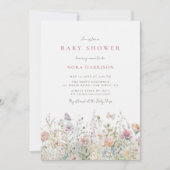 Frühjahr-Wildblume-Kinderdusche Einladung (Vorderseite)