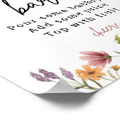 Frühjahr Wildblume Kinderdusche Momosa Bar Zeichen Poster (Ecke)