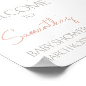 Frühjahr-Wildblume Kinderdusche Willkommen Poster (Ecke)