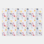 Frühjahr Wildblume Wiesen Blumengarten Moderne Geschenkpapier Set (Vorderseite 2)