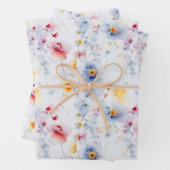 Frühjahr Wildblume Wiesen Blumengarten Moderne Geschenkpapier Set (Beispiel)
