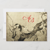 FRÜHJAHRESMONOGRAM, braune Sepia Ankündigung (Rückseite)