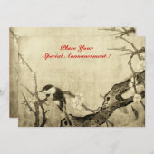 FRÜHJAHRESMONOGRAM, braune Sepia Ankündigung (Vorne/Hinten)