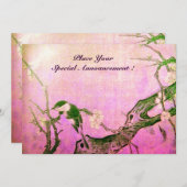 FRÜHJAHRESMONOGRAM, rosa Veilchen Ankündigung (Vorne/Hinten)