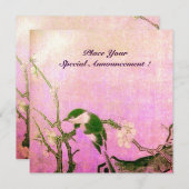 FRÜHJAHRESMONOGRAM, rosa Veilchen Ankündigung (Vorne/Hinten)