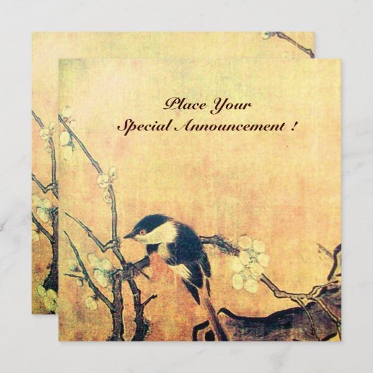 FRÜHJAHRESMONOGRAMM, Gelbbraun Ankündigung (Vorne/Hinten)