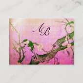 FRÜHJAHRESVÖGEL AUF BLUMENBAUMUSTER VISITENKARTE (Rückseite)