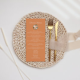 Frühjahrs-Apricot Peach Menükarte