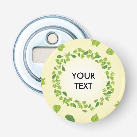 Frühjahrs-Blätter Flaschenöffner (Vorderseite)