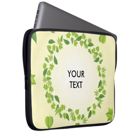 Frühjahrs-Blätter Laptopschutzhülle (Vorne Rechts)