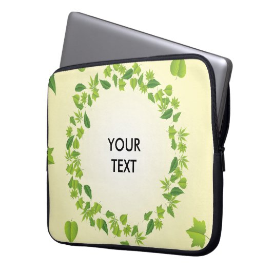 Frühjahrs-Blätter Laptopschutzhülle (Vorderseite Links)